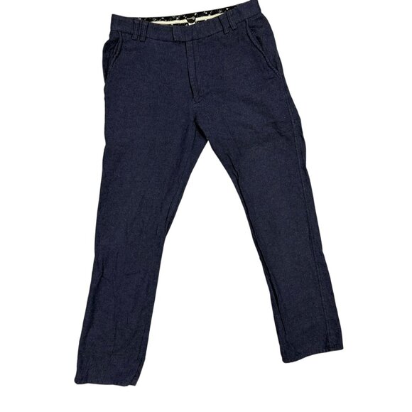 Bustle Clothing Flannel Pants Cotton Trousers Made in Canada Blue W30xL32 - Picture 1 of 7